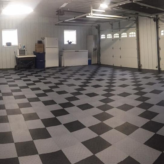 Garage Flooring - Tiles, Mats, Rolls, Coatings and Storage